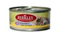 Консервы для кошек Berkley №13: кролик и говядина с цуккини 0,1 кг.